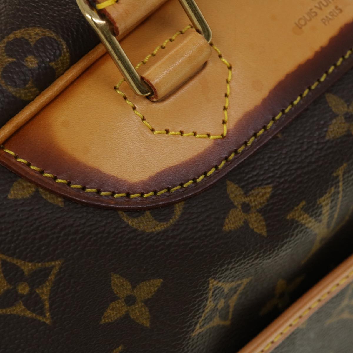 LOUIS VUITTON Monogram Deauville Hand Bag M47270 LV Auth 42386