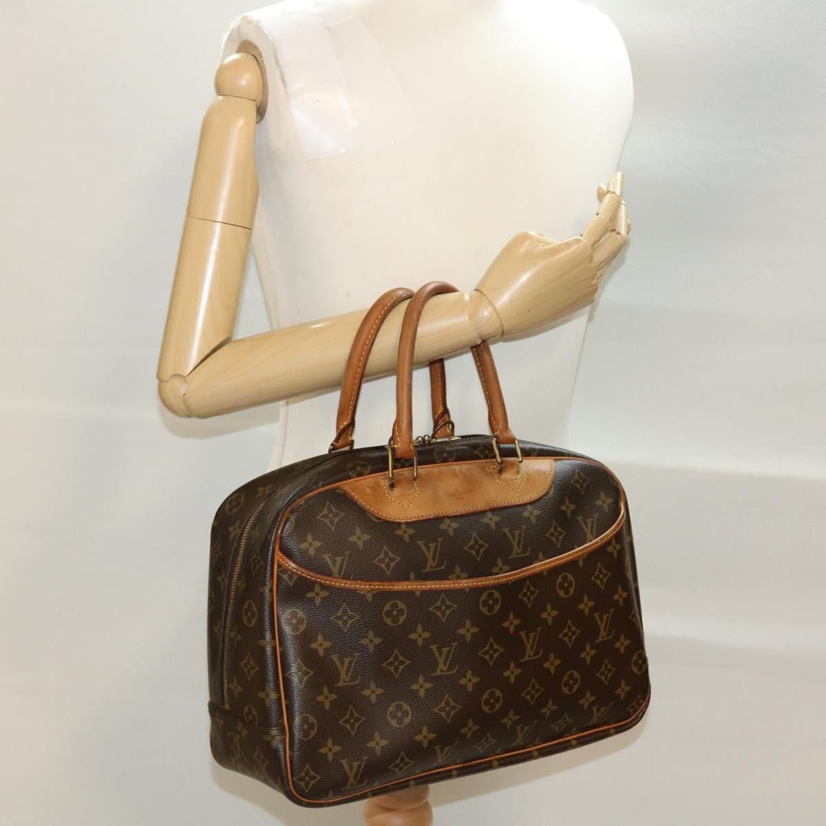 LOUIS VUITTON Monogram Deauville Hand Bag M47270 LV Auth 42387