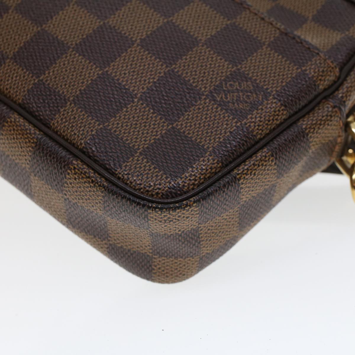 LOUIS VUITTON Damier Ebene Pochette Billets Macau Clutch Bag N61739 Auth 42420