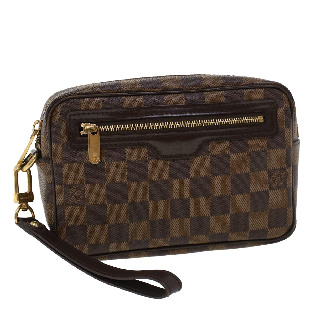 LOUIS VUITTON Damier Ebene Pochette Billets Macau Clutch Bag N61739 Auth 42420