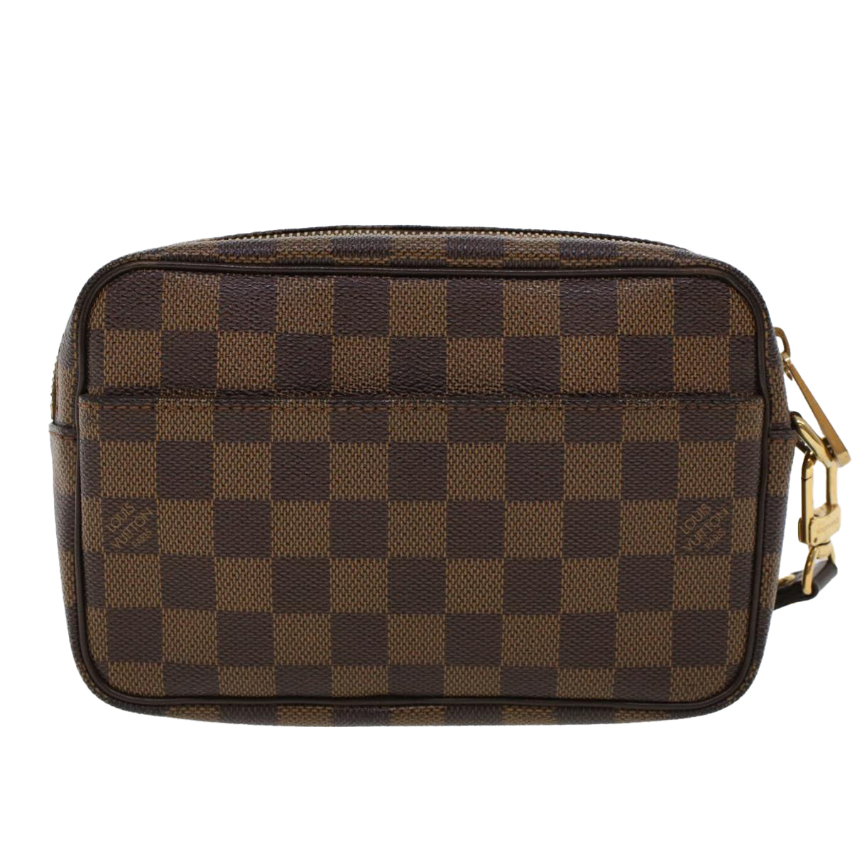 LOUIS VUITTON Damier Ebene Pochette Billets Macau Clutch Bag N61739 Auth 42420