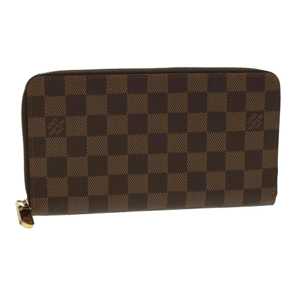 LOUIS VUITTON Damier Ebene Zippy Organizer Long Wallet N60003 LV Auth 42422