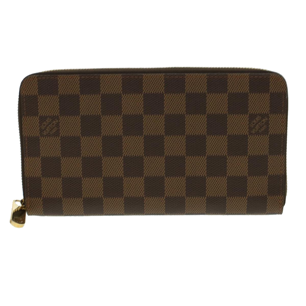 LOUIS VUITTON Damier Ebene Zippy Organizer Long Wallet N60003 LV Auth 42422