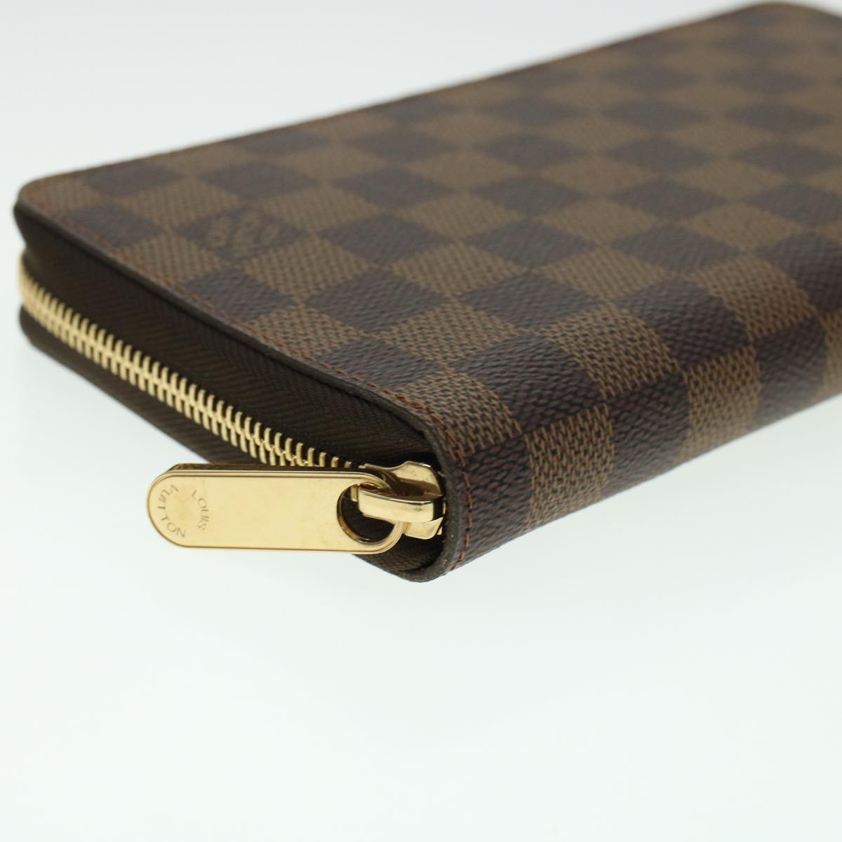 LOUIS VUITTON Damier Ebene Zippy Organizer Long Wallet N60003 LV Auth 42422