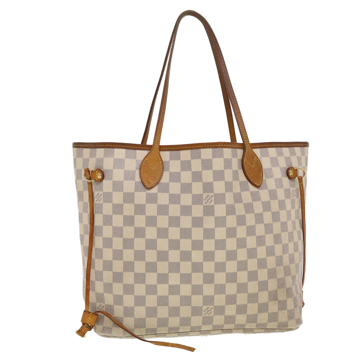 LOUIS VUITTON Damier Azur Neverfull MM Tote Bag N41605 LV Auth 42425