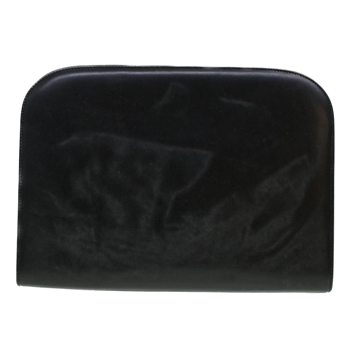 Salvatore Ferragamo Gancini Chain Shoulder Bag Leather Black Auth 42447 - 0
