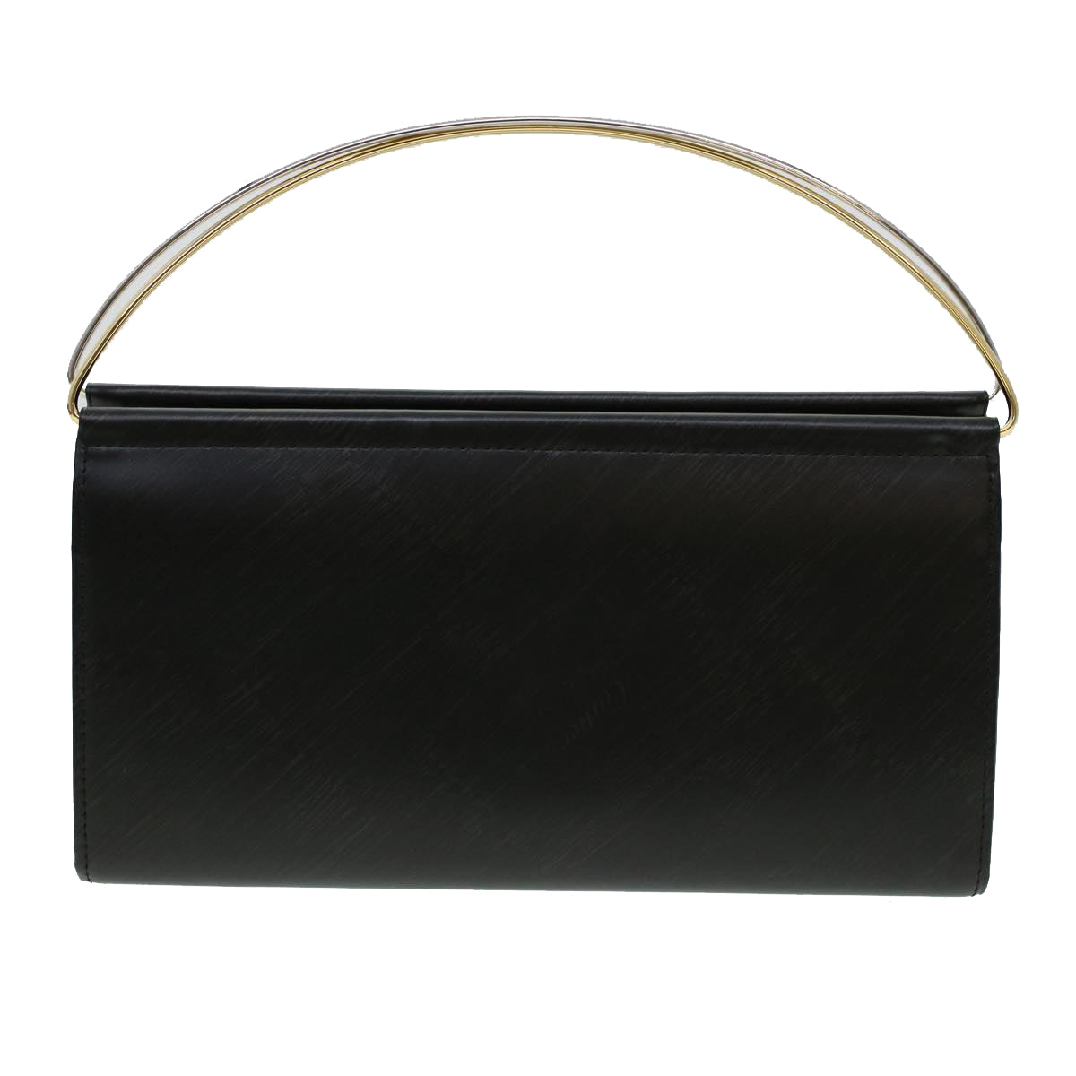 CARTIER Trinity Hand Bag Leather Black Auth 42449