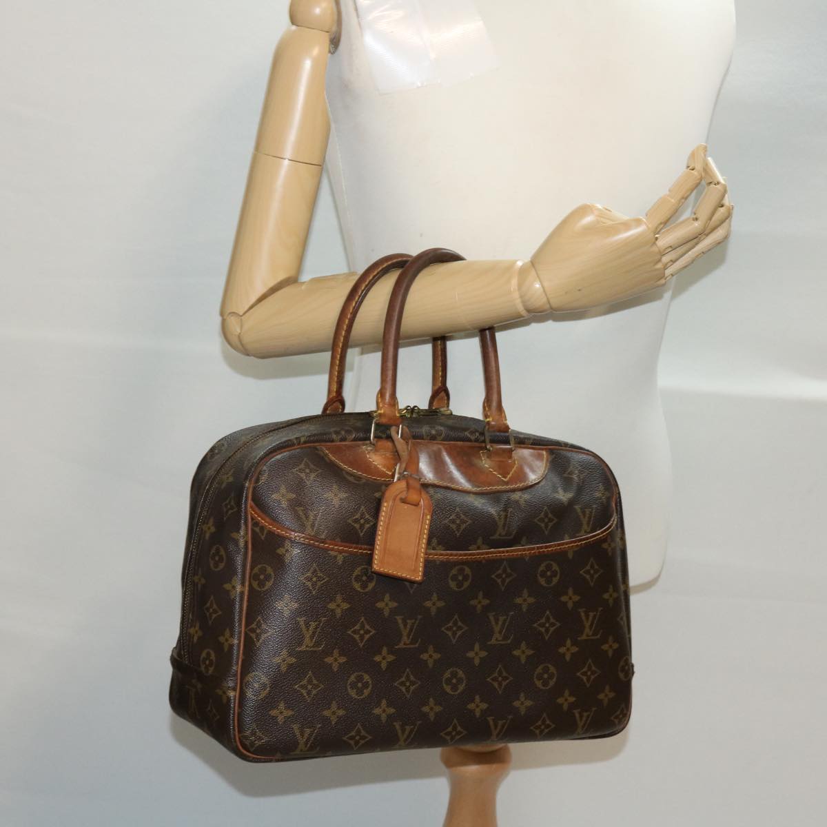 LOUIS VUITTON Monogram Deauville Hand Bag M47270 LV Auth 42519