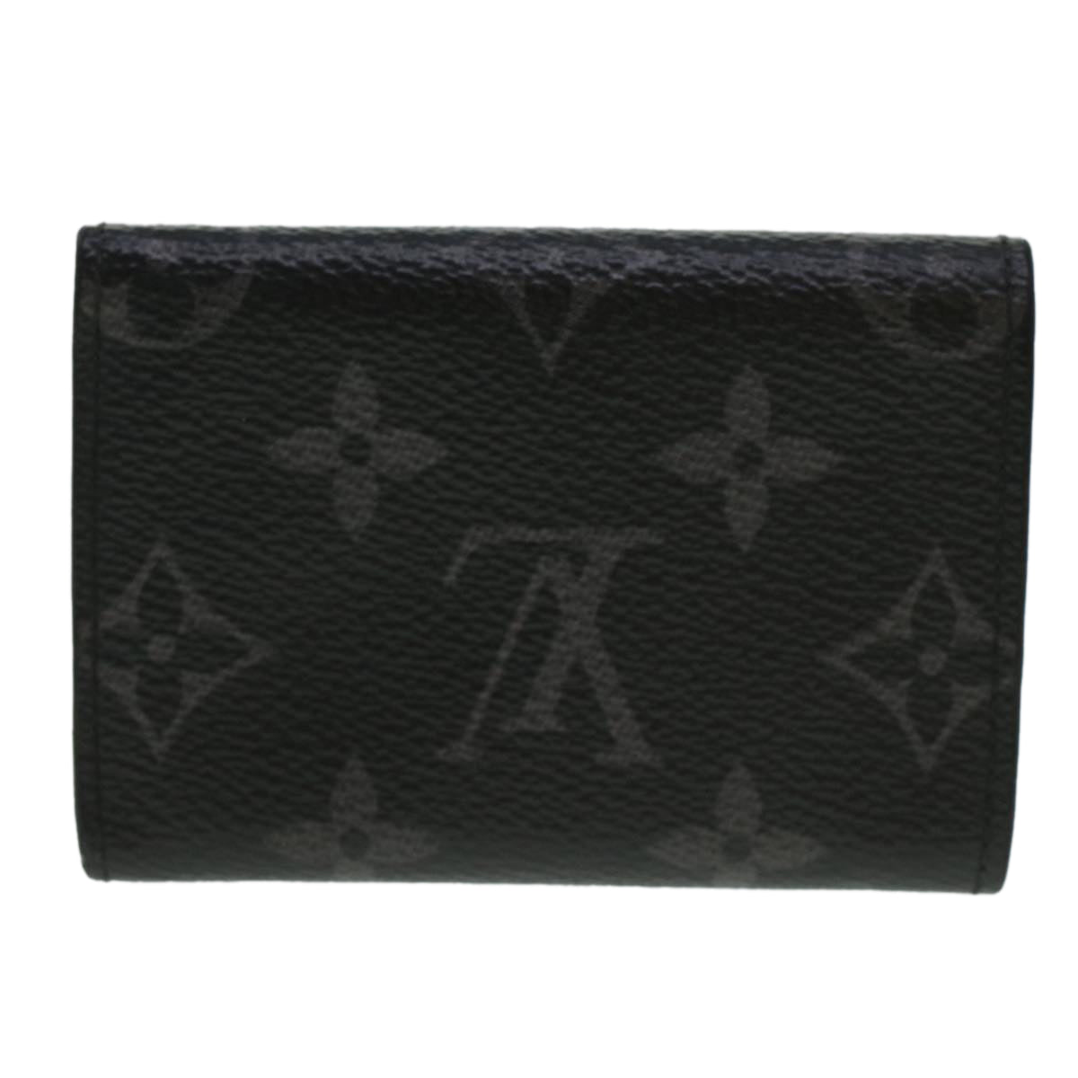 LOUISVUITTON Monogram Eclipse Reverse Discovery Compact Wallet M45417 Auth 42524 - 0