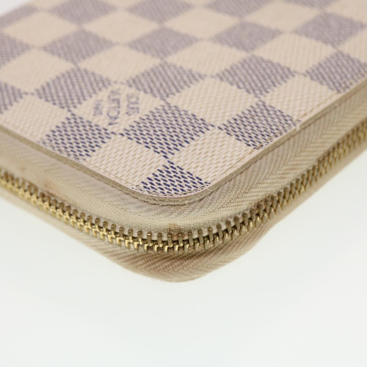 LOUIS VUITTON Damier Azur Zippy Organizer Long Wallet N60012 LV Auth 42527