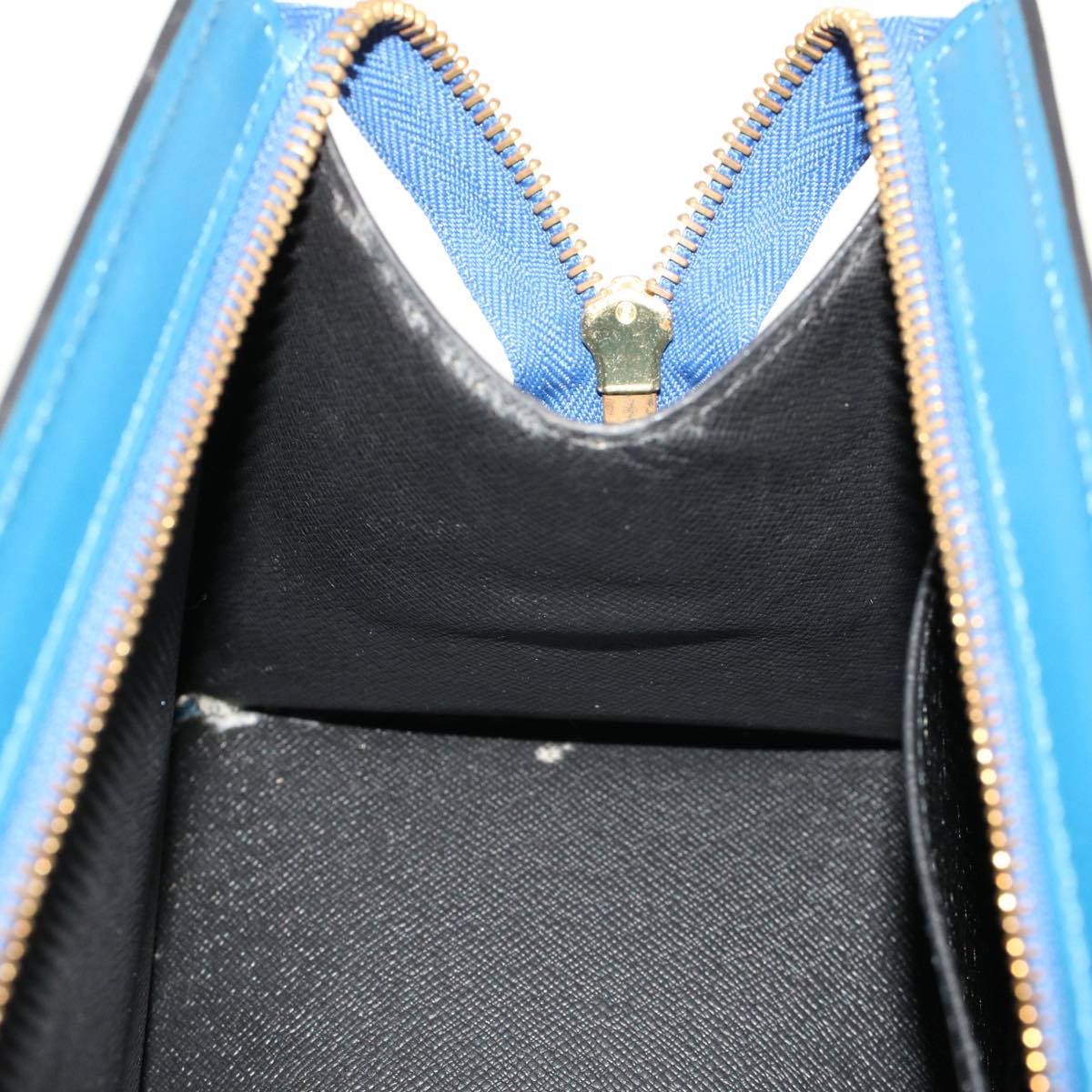 LOUIS VUITTON Epi Sac Triangle Hand Bag Blue M52095 LV Auth 42528