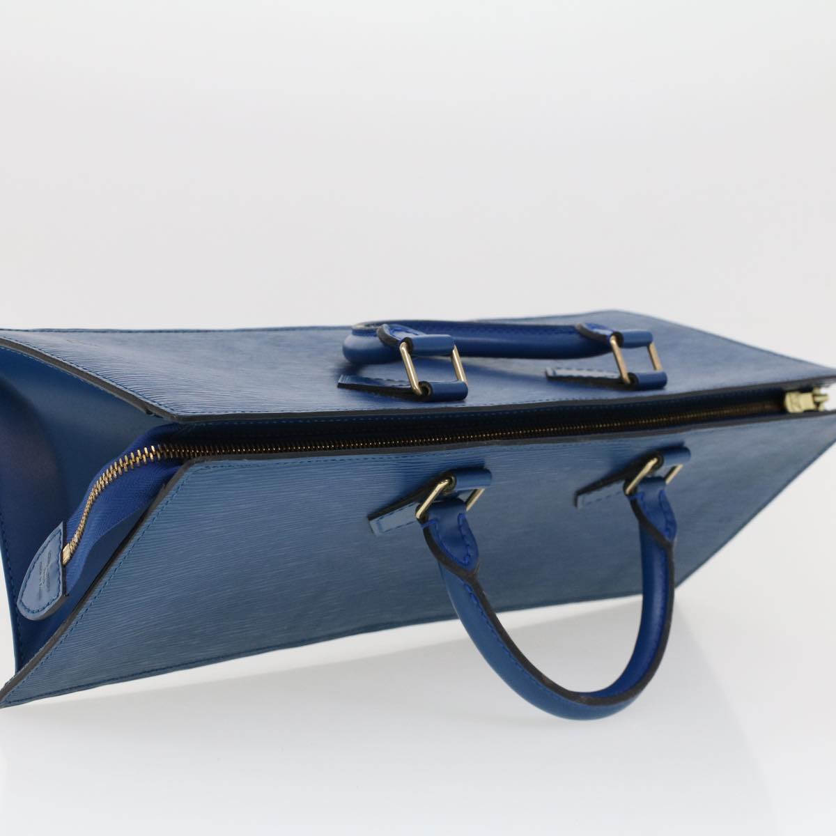 LOUIS VUITTON Epi Sac Triangle Hand Bag Blue M52095 LV Auth 42528