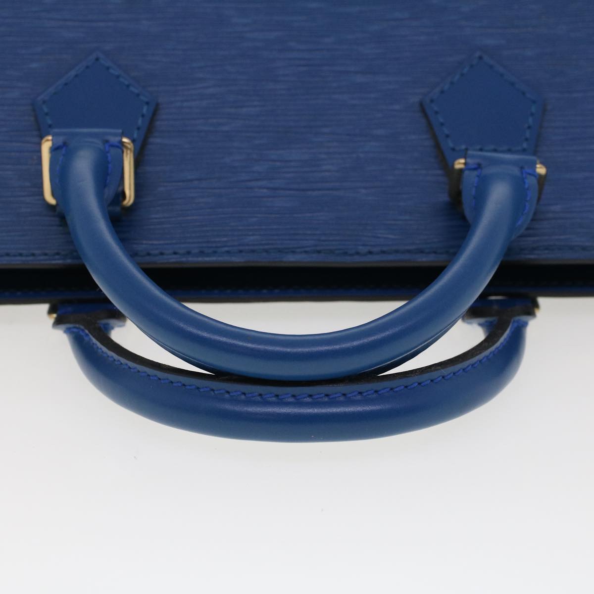 LOUIS VUITTON Epi Sac Triangle Hand Bag Blue M52095 LV Auth 42528