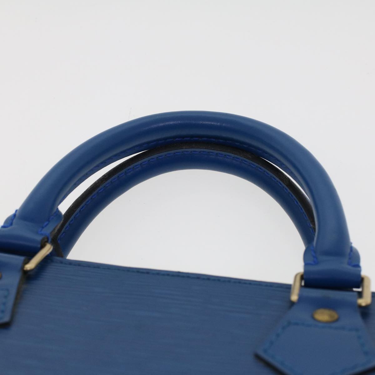 LOUIS VUITTON Epi Sac Triangle Hand Bag Blue M52095 LV Auth 42528