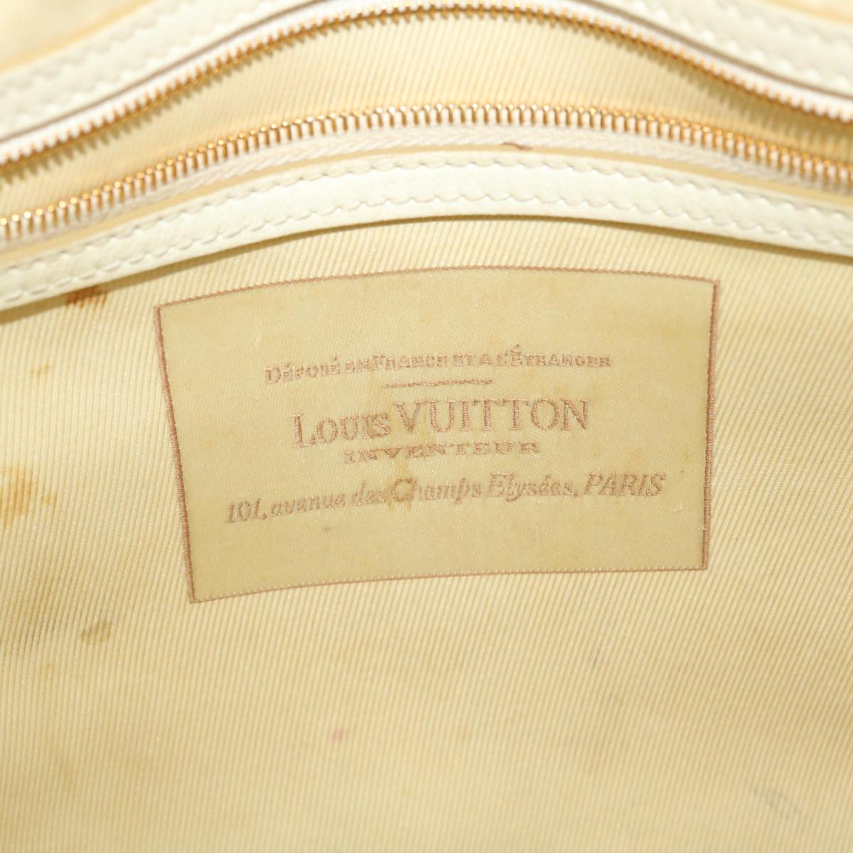 LOUIS VUITTON Monogram Sabbia Cabas MM Hand Bag Beige M93495 LV Auth 42529