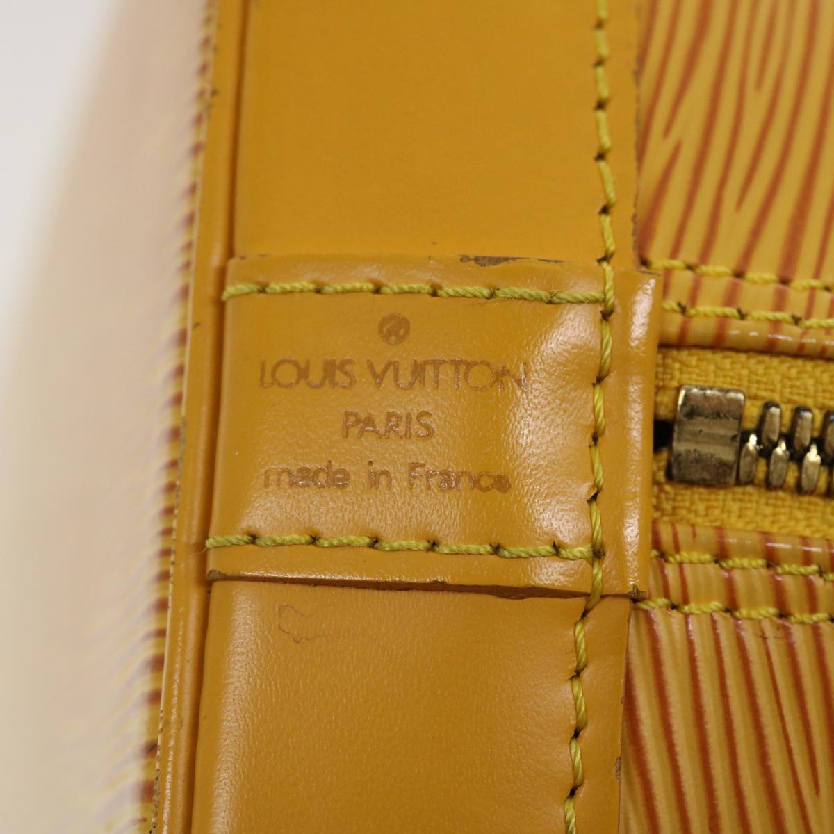 LOUIS VUITTON Epi Alma Hand Bag Tassili Yellow M52149 LV Auth 42538