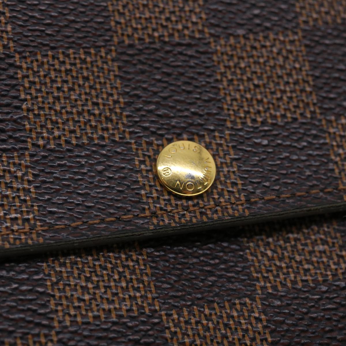 LOUIS VUITTON Damier Ebene Portefeuille Sarah Long Wallet N61734 LV Auth 42565