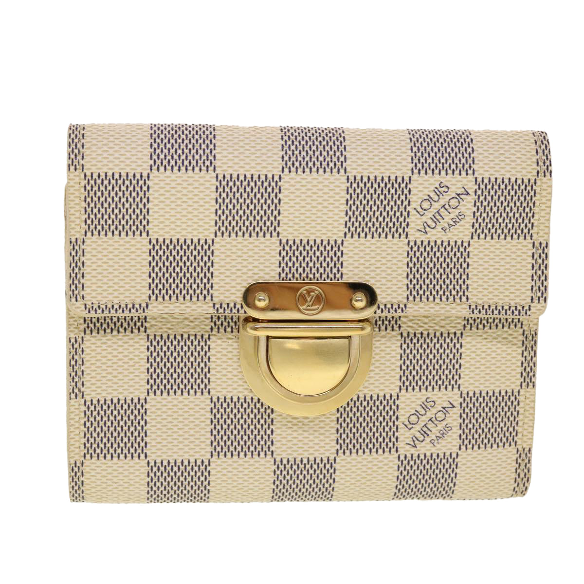 LOUIS VUITTON Damier Azur Portefeuille Koala Bifold Wallet N60013 LV Auth 42575