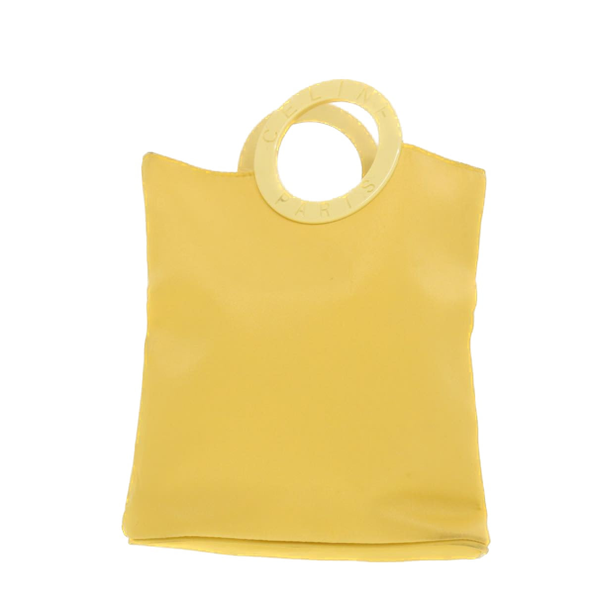 CELINE Hand Bag Nylon Yellow Auth 42583 - 0