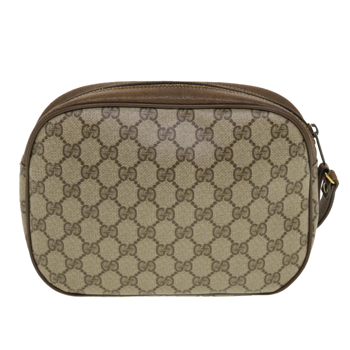 GUCCI GG Canvas Web Sherry Line Clutch Bag Beige Red Green 8901034 Auth 42585 - 0