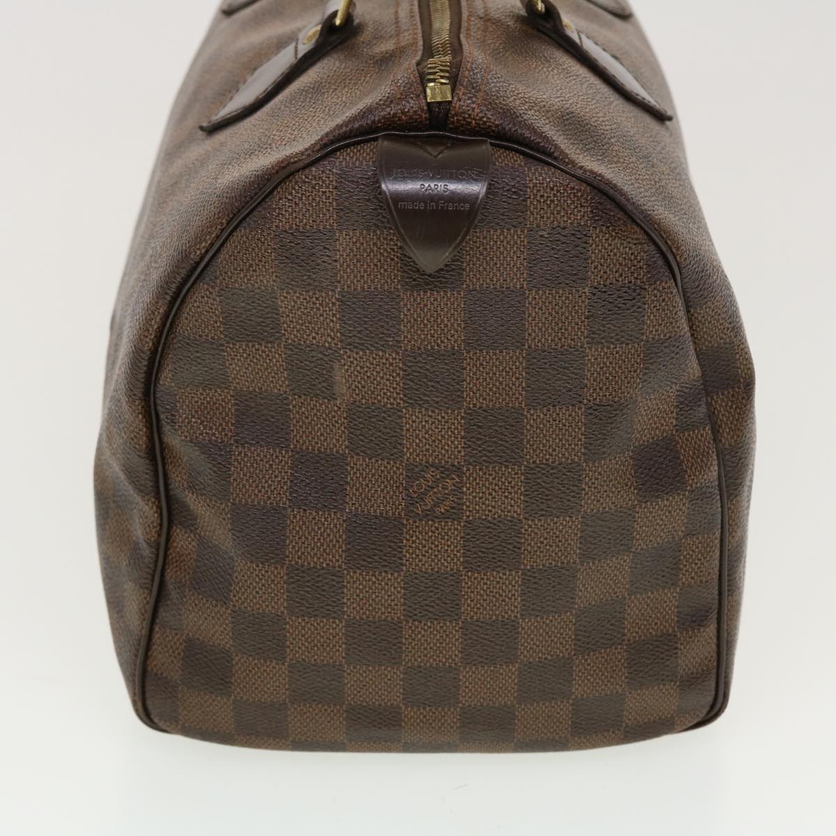 LOUIS VUITTON Damier Ebene Speedy 30 Hand Bag N41364 LV Auth 42624