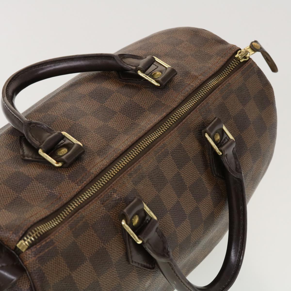 LOUIS VUITTON Damier Ebene Speedy 30 Hand Bag N41364 LV Auth 42624