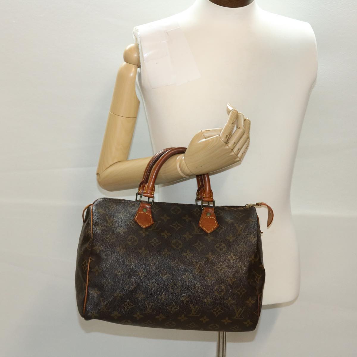 LOUIS VUITTON Monogram Speedy 30 Hand Bag M41526 LV Auth 42655