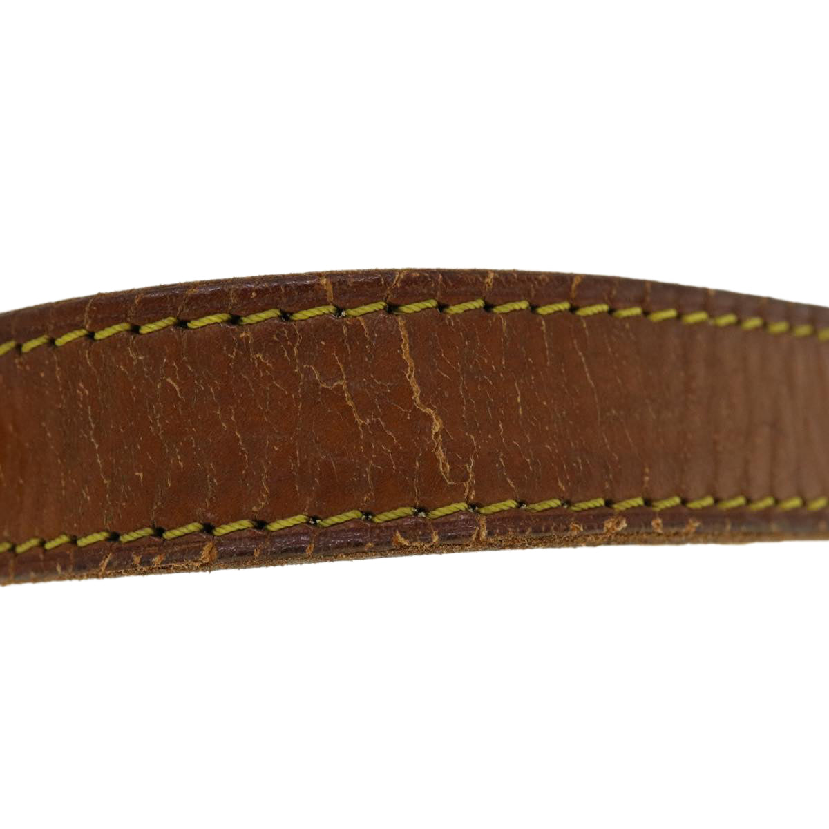 LOUIS VUITTON Shoulder Strap Leather 33.1""-40.2"" Beige LV Auth 42696