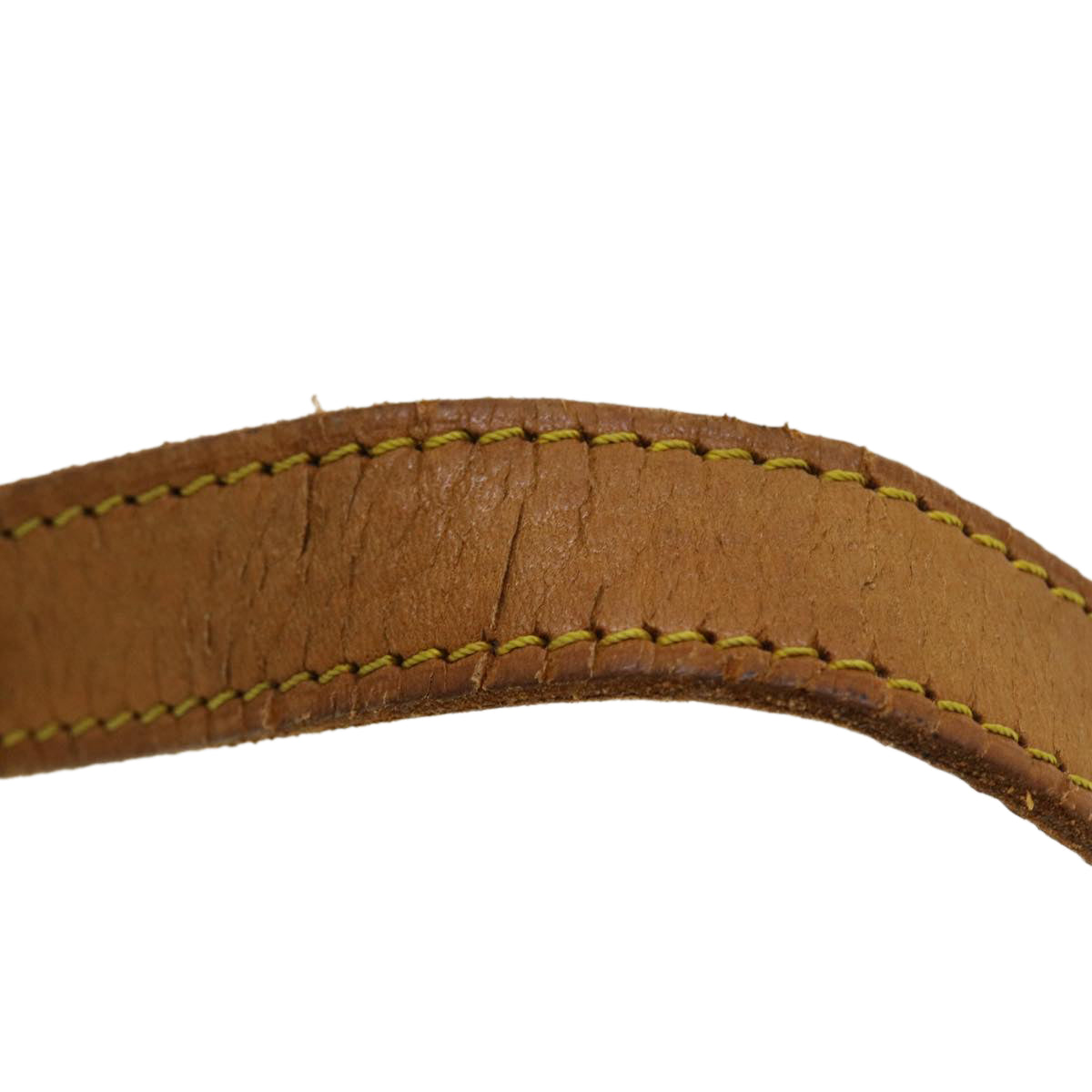 LOUIS VUITTON Shoulder Strap Leather 33.1""-40.2"" Beige LV Auth 42696