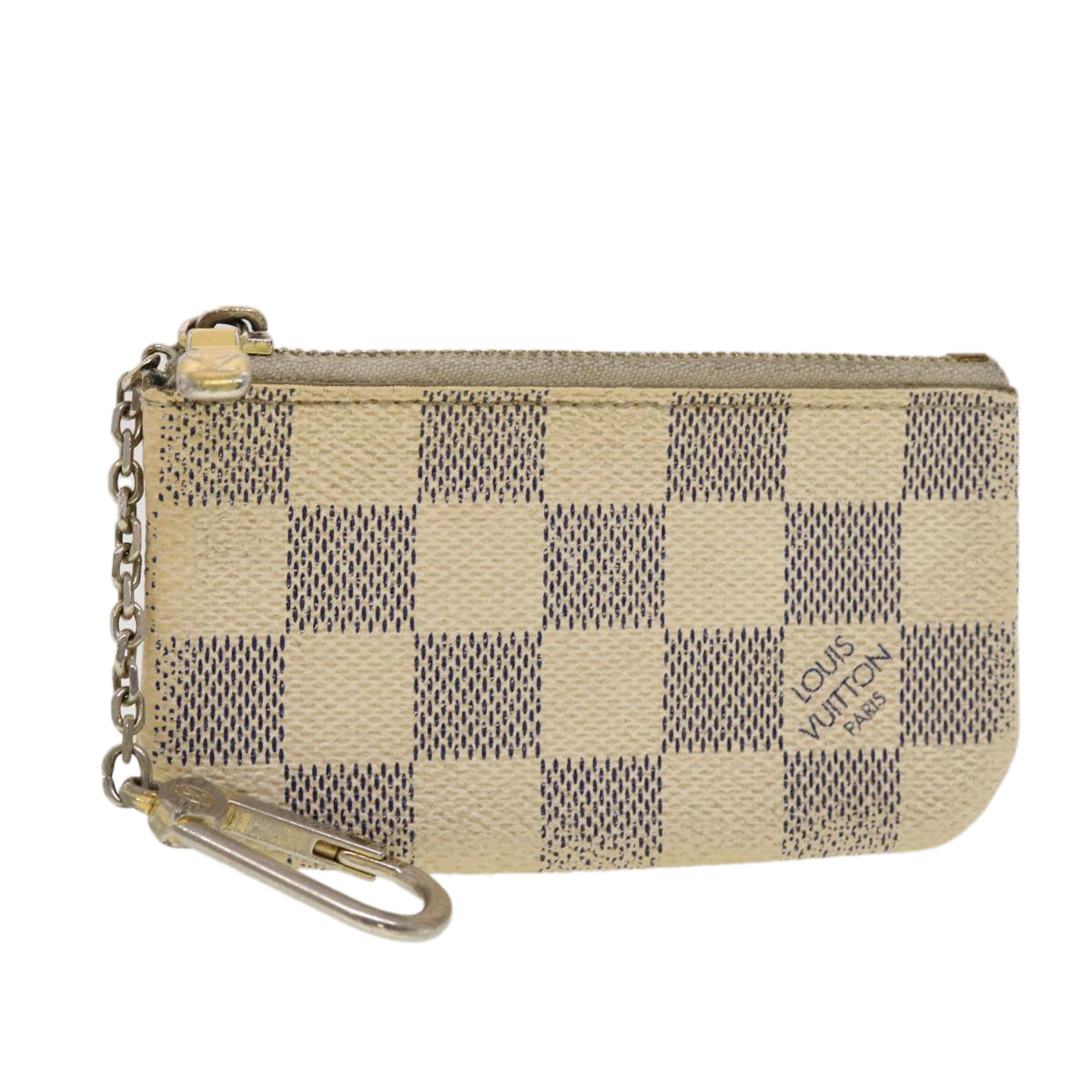 LOUIS VUITTON Damier Azur Pochette Cles Coin Purse N62659 LV Auth 42702