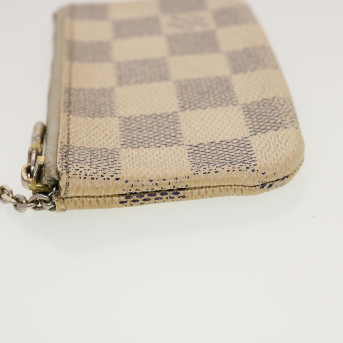 LOUIS VUITTON Damier Azur Pochette Cles Coin Purse N62659 LV Auth 42702