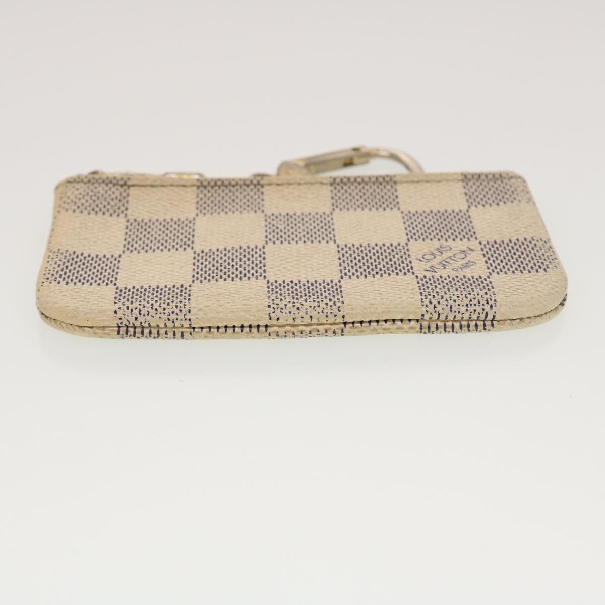 LOUIS VUITTON Damier Azur Pochette Cles Coin Purse N62659 LV Auth 42702