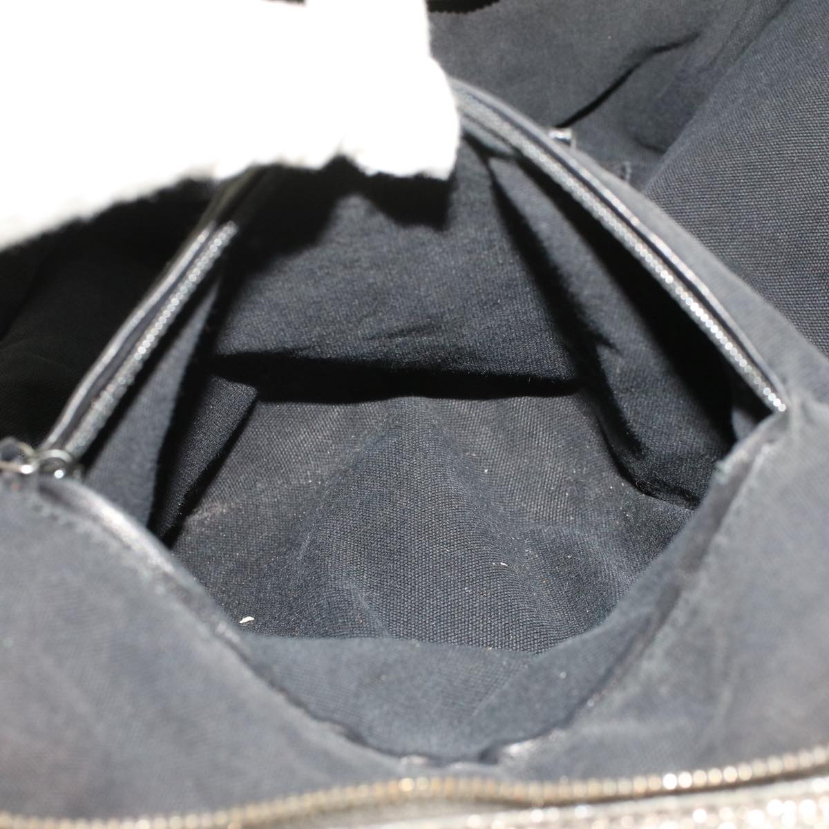 SAINT LAURENT Shoulder Bag Canvas Gray 208314 Auth 42721