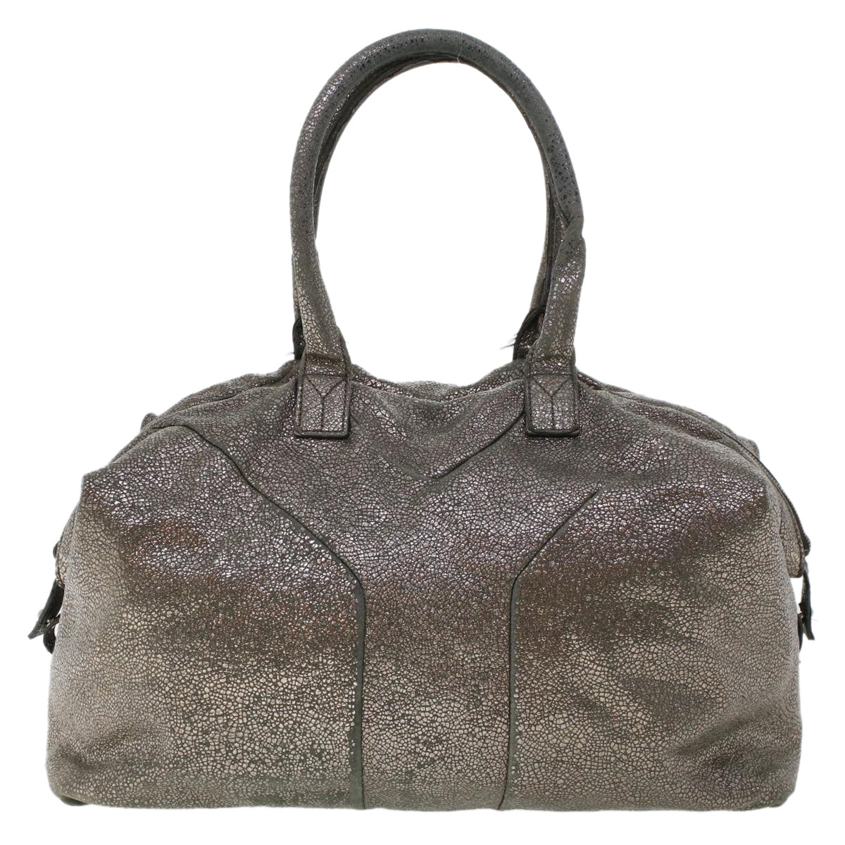 SAINT LAURENT Shoulder Bag Canvas Gray 208314 Auth 42721 - 0