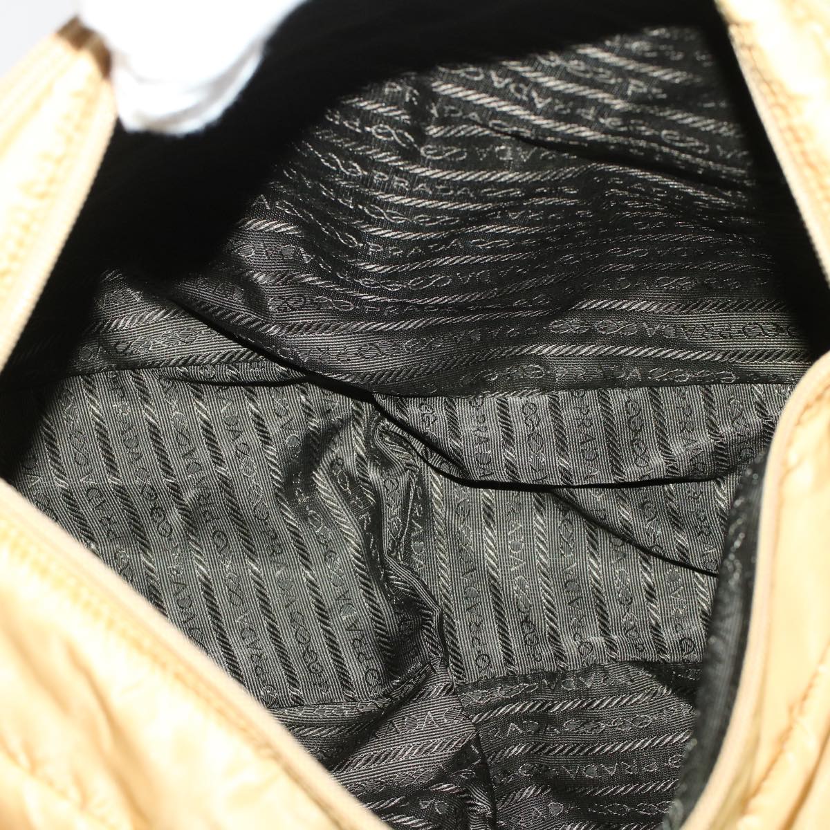 PRADA Shoulder Bag Nylon Khaki Auth 42730