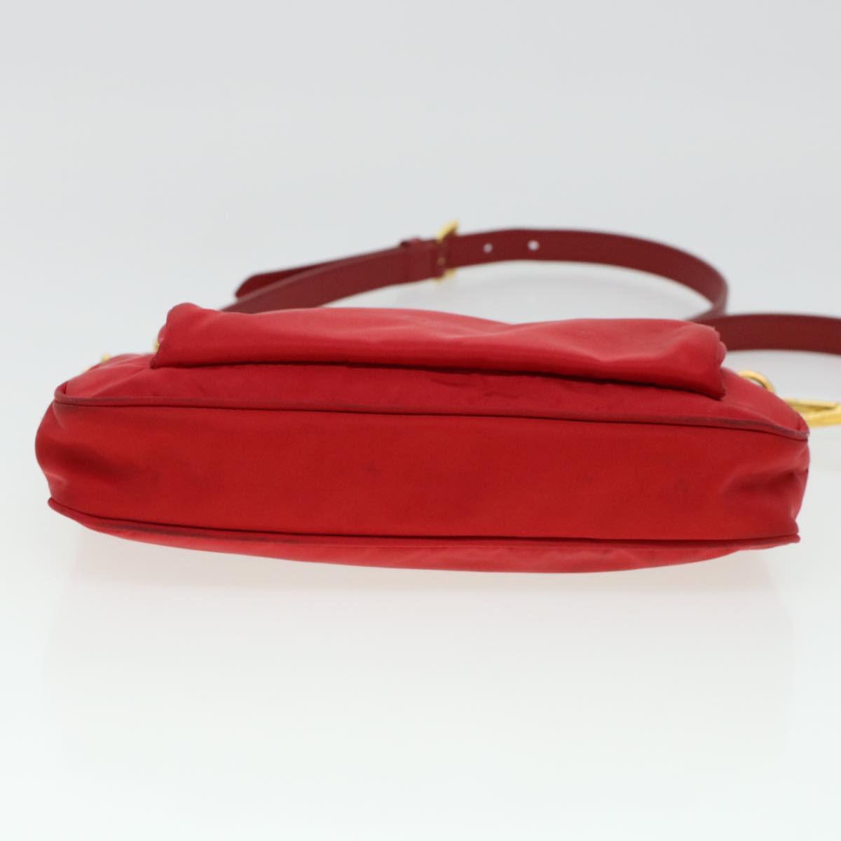 PRADA Shoulder Bag Nylon Red Auth 42739