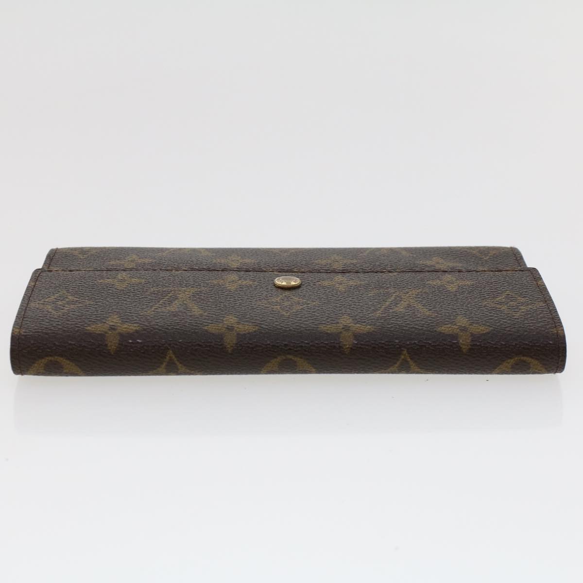 LOUIS VUITTON Monogram Portefeuille International Long Wallet M61217 Auth 42753