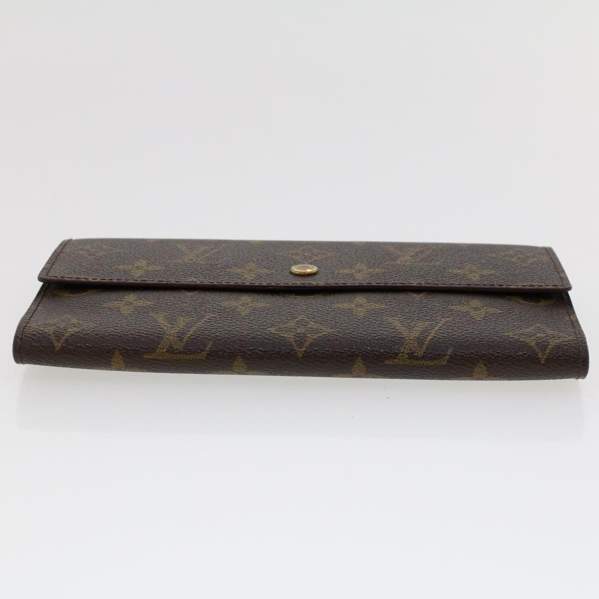 LOUIS VUITTON Monogram Portefeuille International Long Wallet M61217 Auth 42753