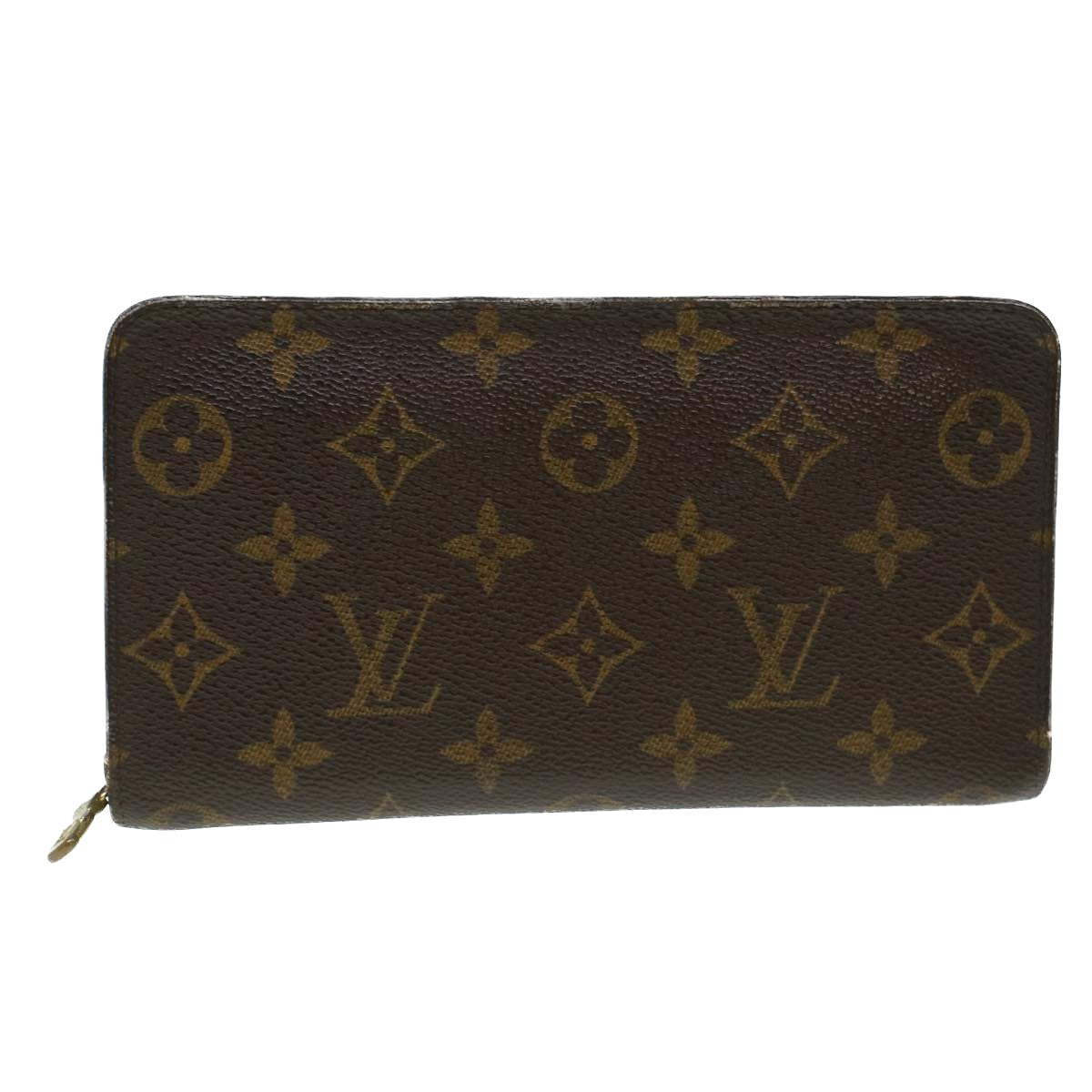 LOUIS VUITTON Monogram Porte Monnaie Zip Long Wallet M61727 LV Auth 42755