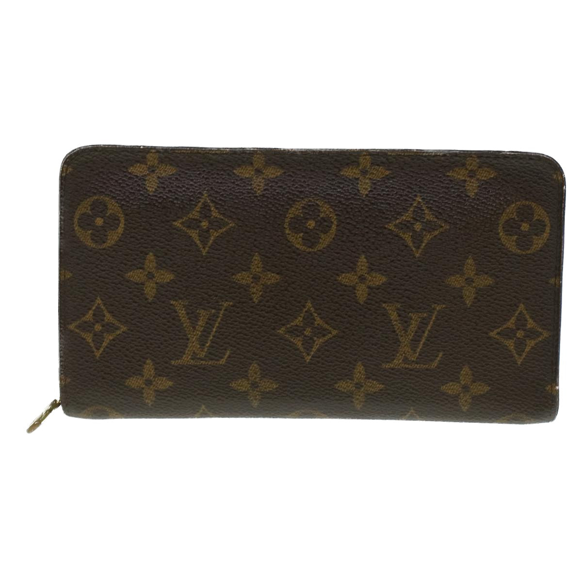 LOUIS VUITTON Monogram Porte Monnaie Zip Long Wallet M61727 LV Auth 42755