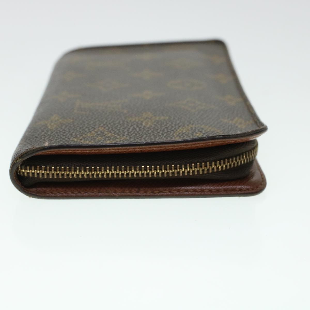 LOUIS VUITTON Monogram Porte Monnaie Zip Long Wallet M61727 LV Auth 42755