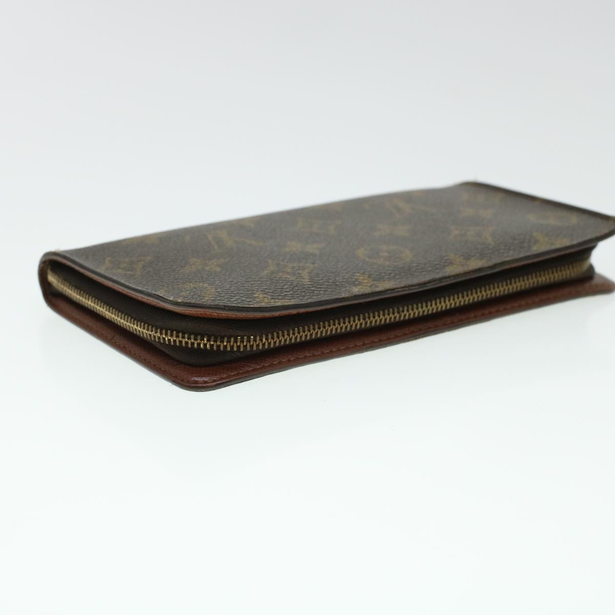 LOUIS VUITTON Monogram Porte Monnaie Zip Long Wallet M61727 LV Auth 42755