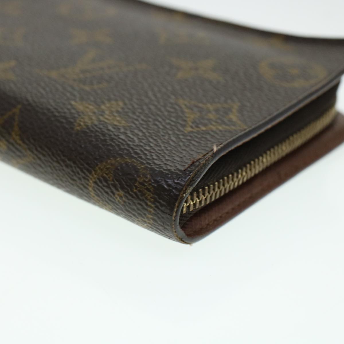 LOUIS VUITTON Monogram Porte Monnaie Zip Long Wallet M61727 LV Auth 42755