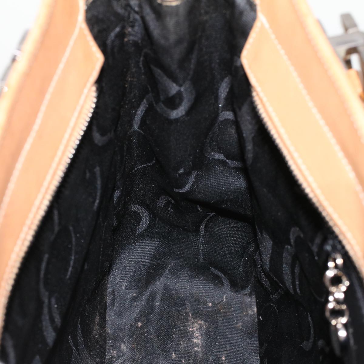 Salvatore Ferragamo Hand Bag Leather Beige Auth 42757