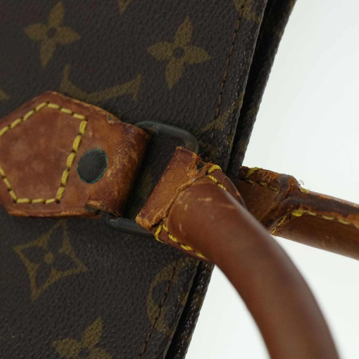 LOUIS VUITTON Monogram Sac Plat Hand Bag M51140 LV Auth 42763