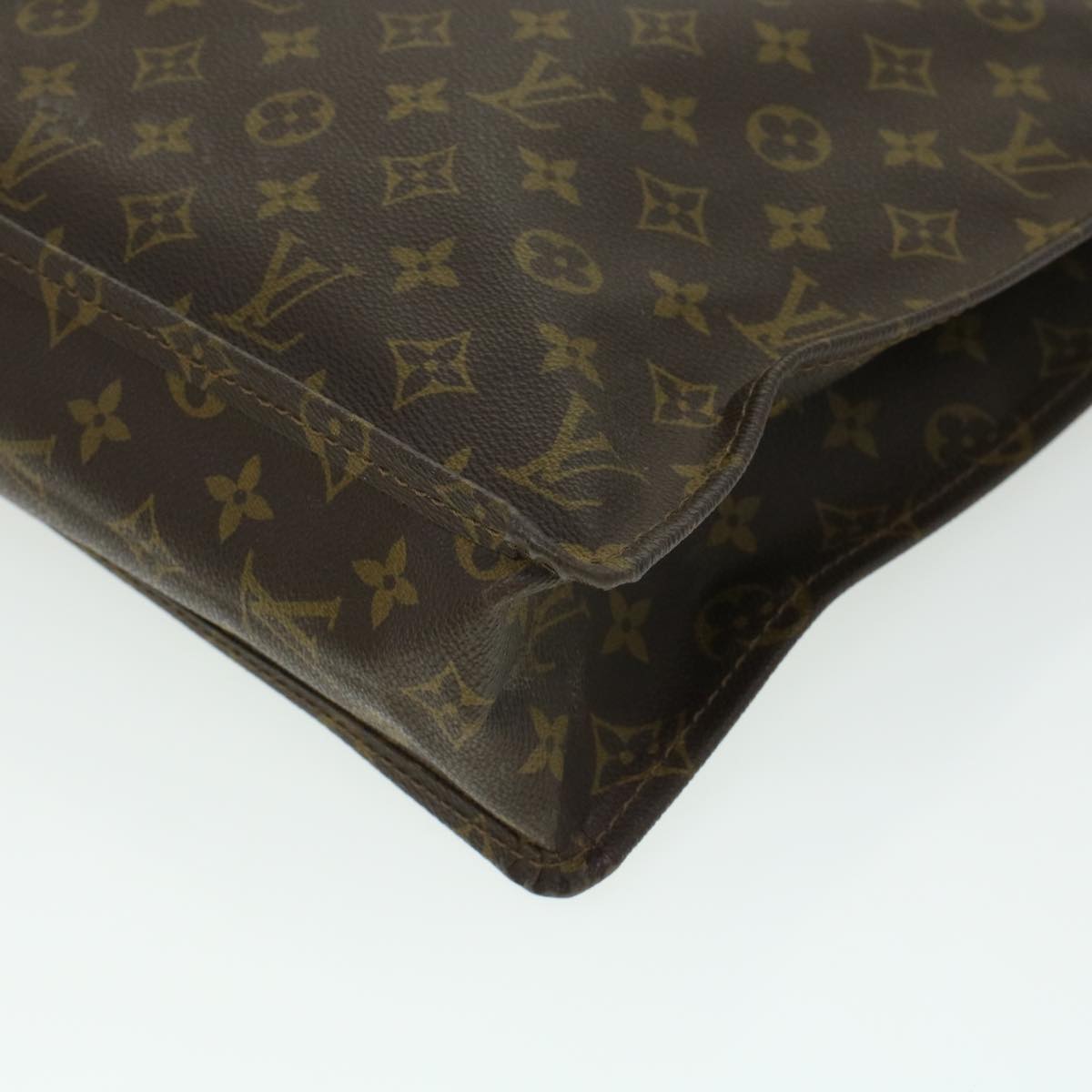 LOUIS VUITTON Monogram Sac Plat Hand Bag M51140 LV Auth 42763