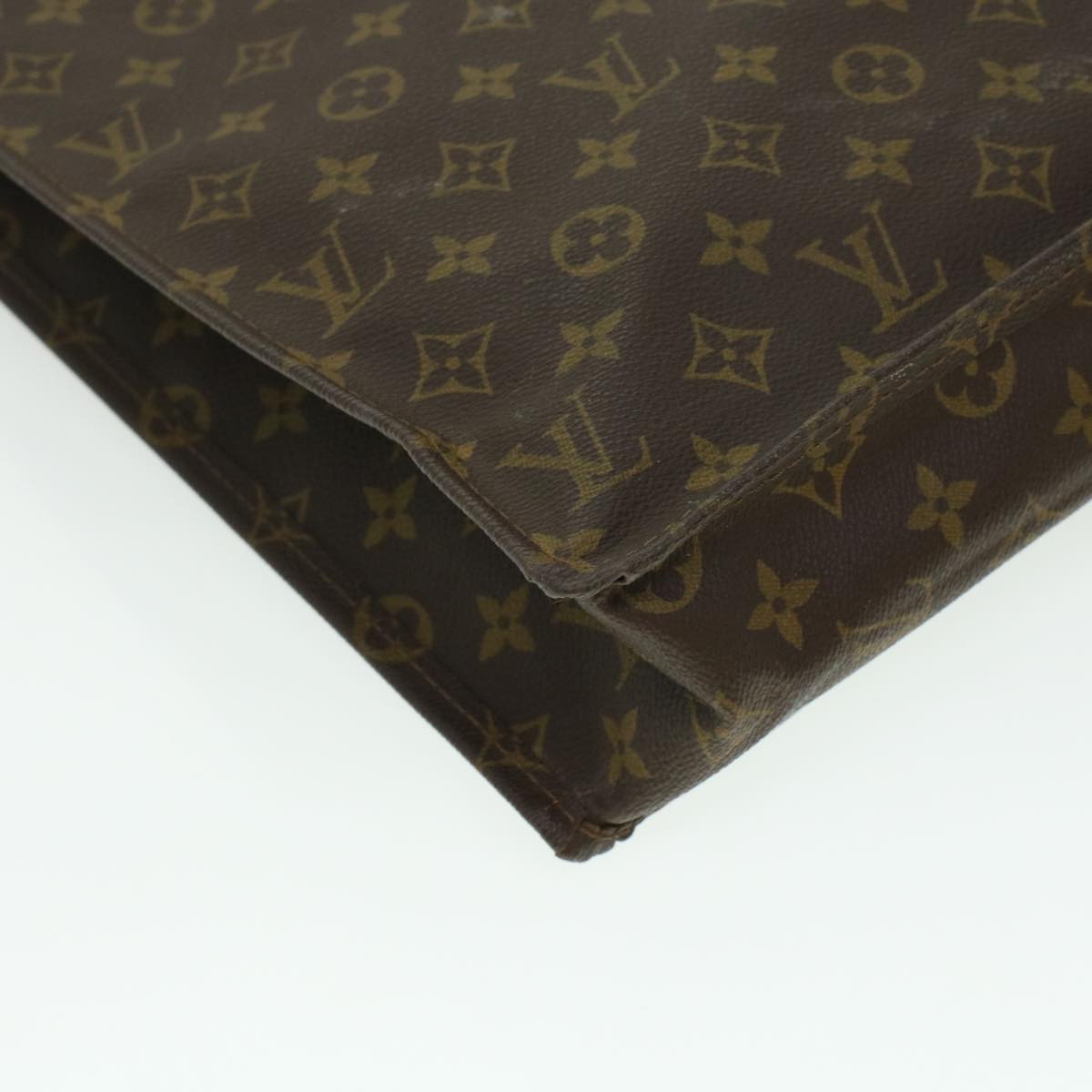 LOUIS VUITTON Monogram Sac Plat Hand Bag M51140 LV Auth 42763