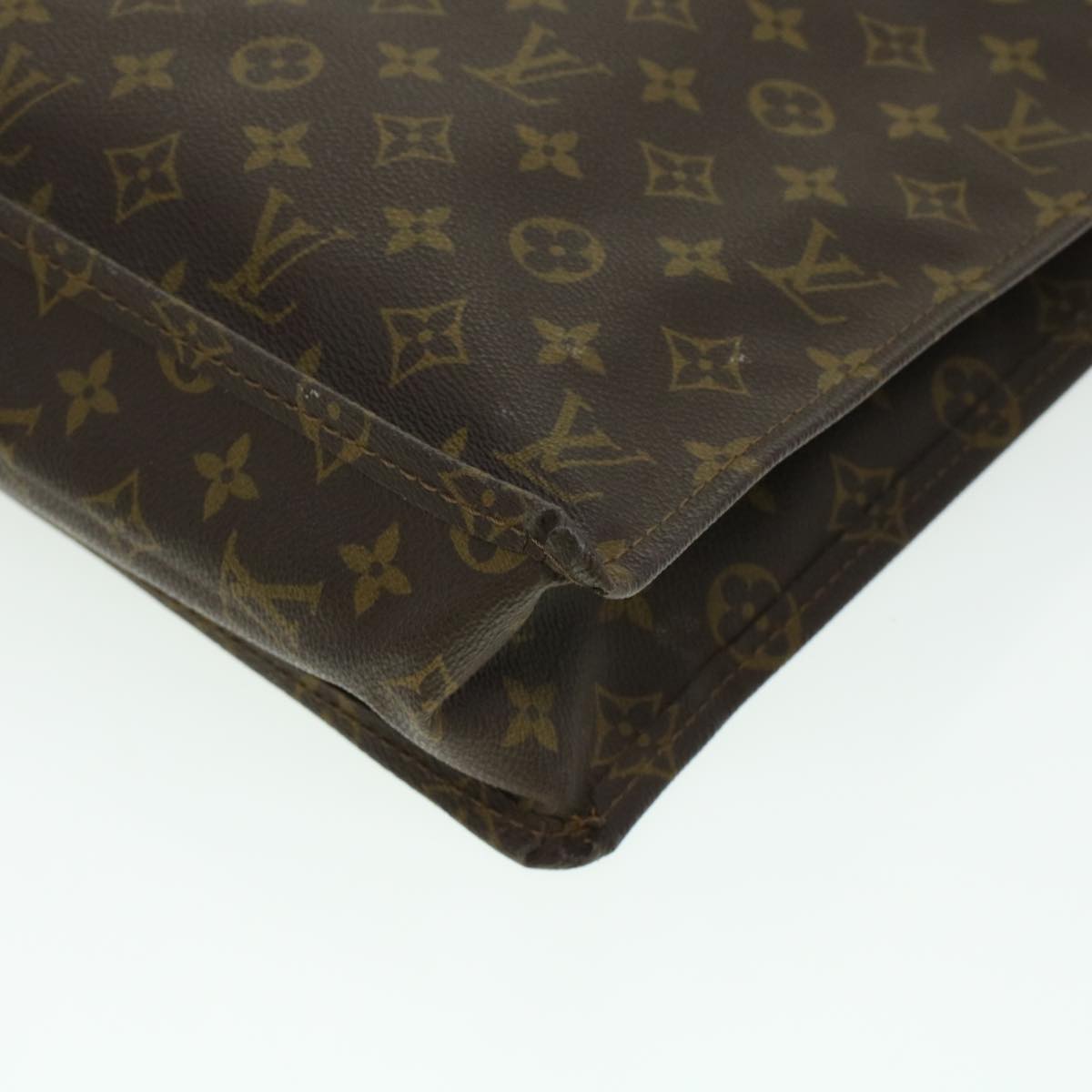 LOUIS VUITTON Monogram Sac Plat Hand Bag M51140 LV Auth 42763