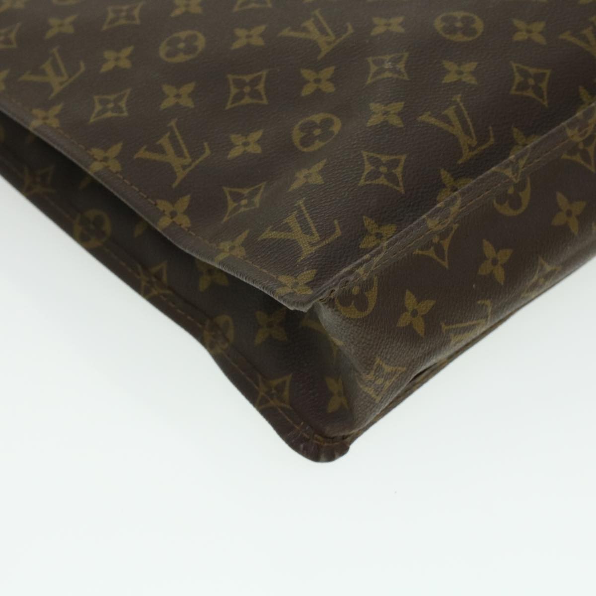 LOUIS VUITTON Monogram Sac Plat Hand Bag M51140 LV Auth 42763