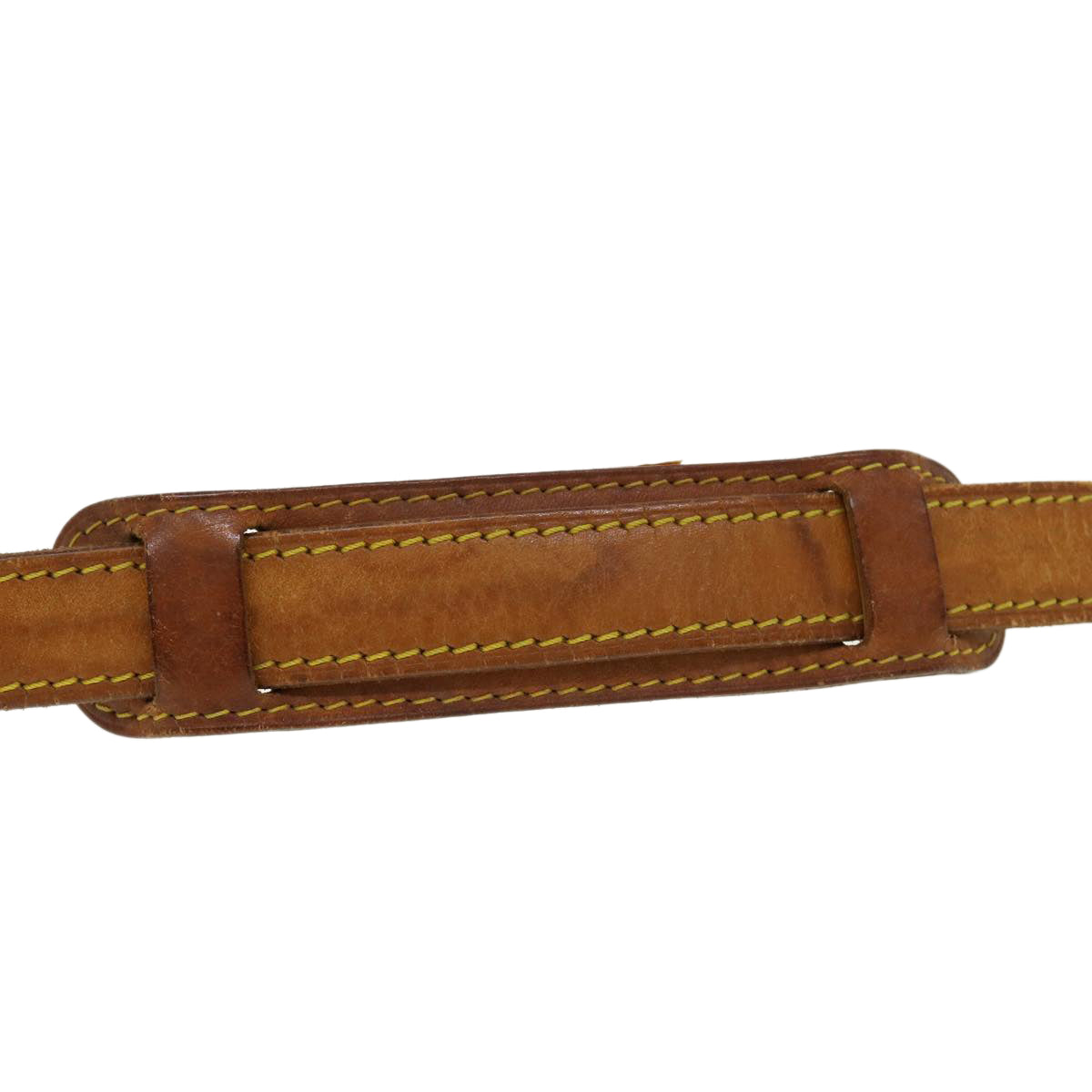 LOUIS VUITTON Shoulder Strap Leather 29.5""-39.4"" Beige LV Auth 42766